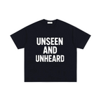 UNSEEN AND UNHEARD OVERSIZED TEES.